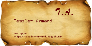 Teszler Armand névjegykártya